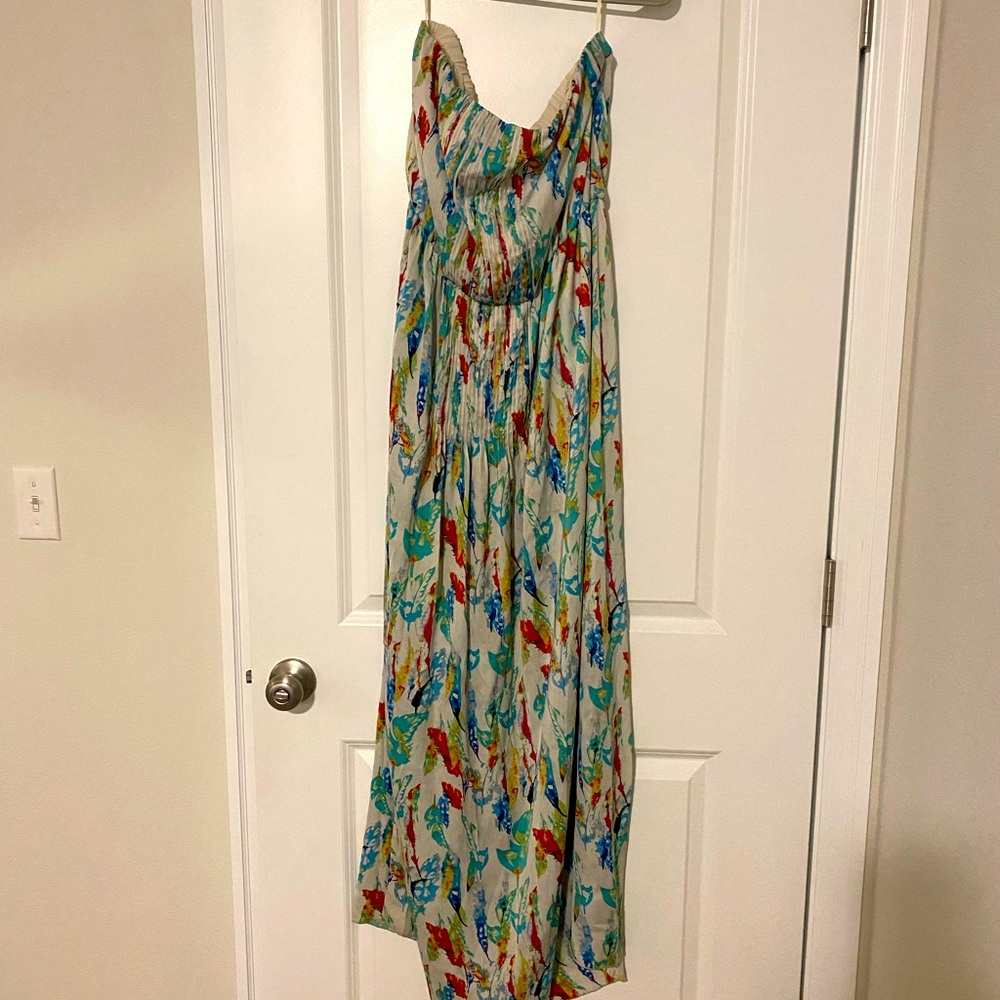 Tropical beach maxi dress